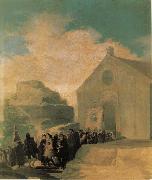 Francisco Goya Village Procession oil